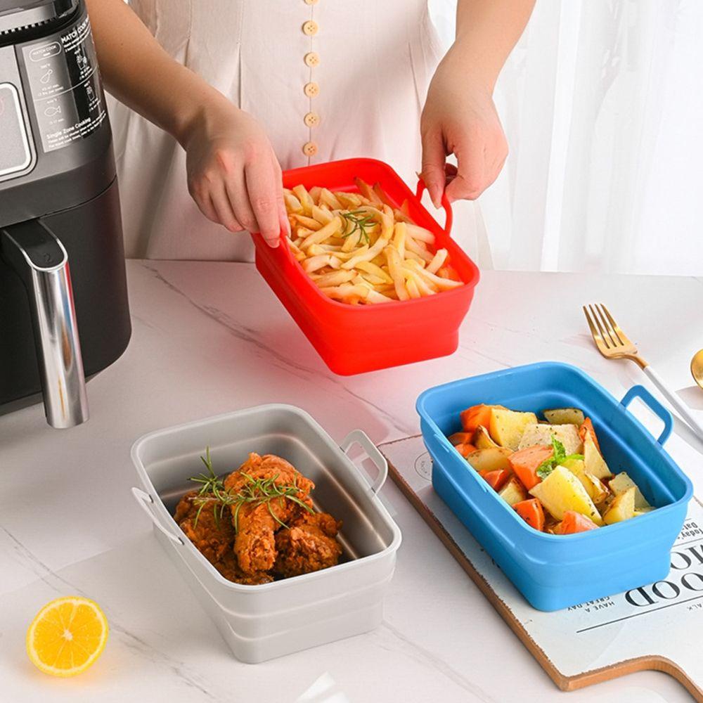 Rổ Nướng Bánh Hình Vuông Bằng Silicone Tái Sử Dụng Được