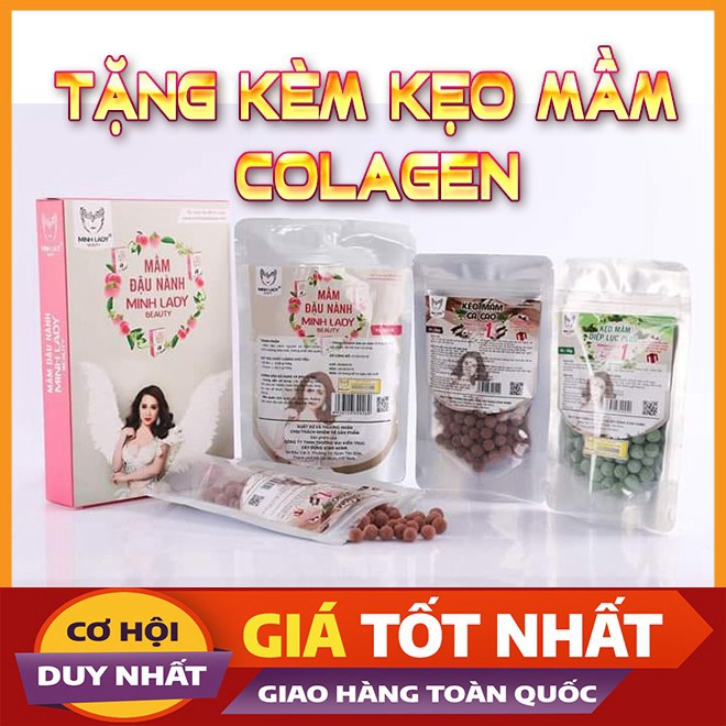 COMBO 5 Hộp Mầm Đậu Nành Minh Lady Tăng Vòng 1 An Toàn, Tặng 3 hộp mâm viên,3 hộp serum massage nở ngực,Cam Kết Hiệu Quả | BigBuy360 - bigbuy360.vn