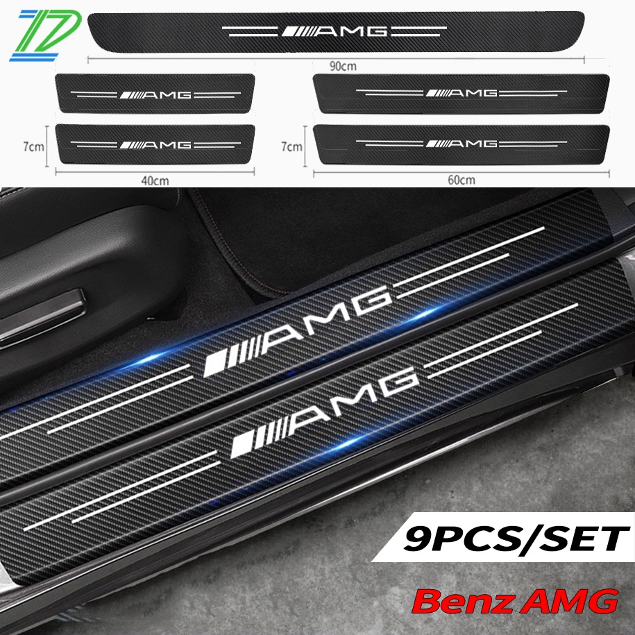 Sticker Sợi Carbon Dán Cửa Xe Hơi Mercedes Benz AMG C W124 W210 W204 W203 W211
