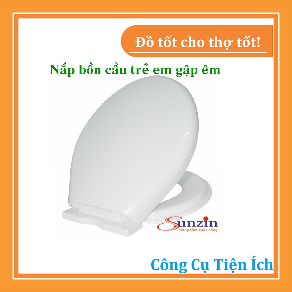 Nắp bệt trẻ em loại gập êm (nhựa trắng)