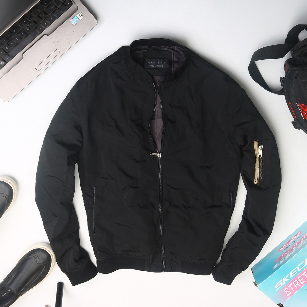 Áo khoác BOMBER nam giảm giá trơn màu dễ phối đồ