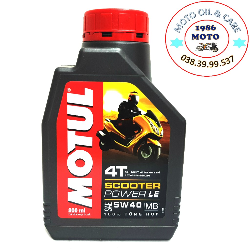 Nhớt tổng hợp 100% xe tay ga MOTUL SCOOTER POWER LE 5W40