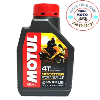 Nhớt tổng hợp 100% xe tay ga MOTUL SCOOTER POWER LE 5W40