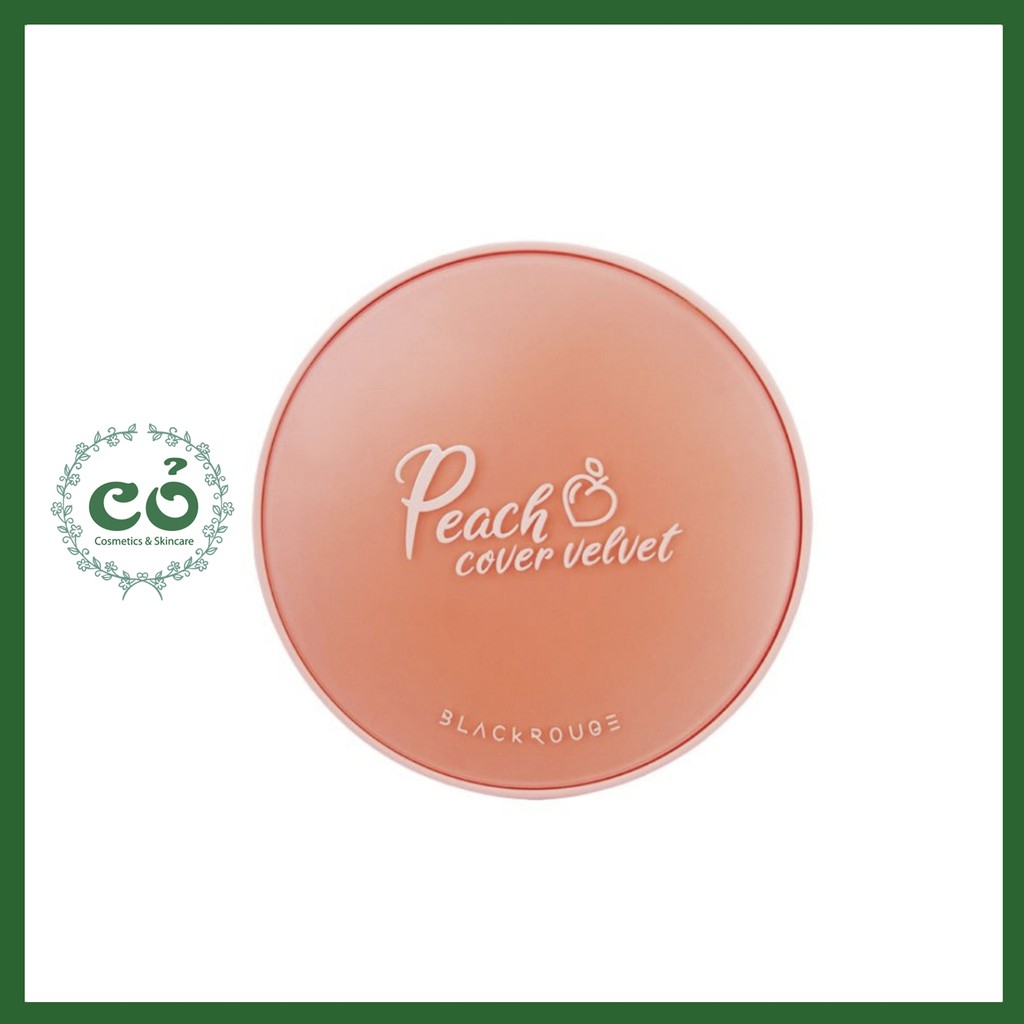 Phấn Nước Black Rouge "Trái Đào" Cho Lớp Nền Mịn Lì Tự Nhiên Peach Cover Velvet Cushion 14g