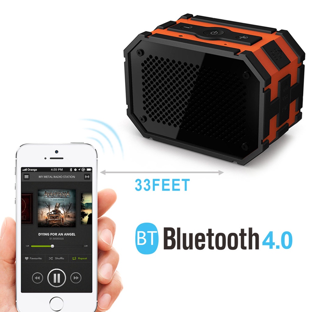 Loa bluetooth Mpow Armor cũ kiêm sạc sự phòng bluetooth 4.0 chống va đạp nghe hay