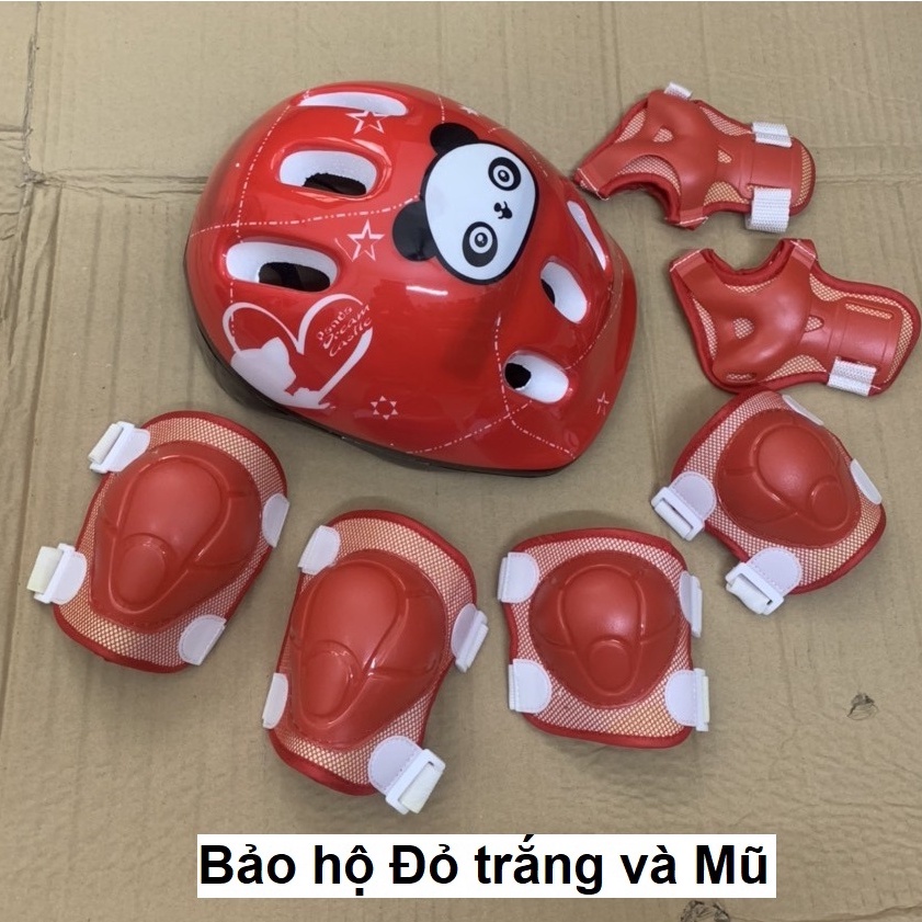 Bộ bảo hộ và mũ bảo hiểm dành cho chơi trượt ván, trượt patin, đạp xe dành cho trẻ dưới 15 tuổi