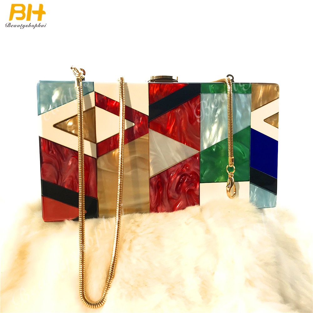 Túi Xách Tay Bằng Nhựa Acrylic Màu Sắc Thanh Lịch Dành Cho Nữ
