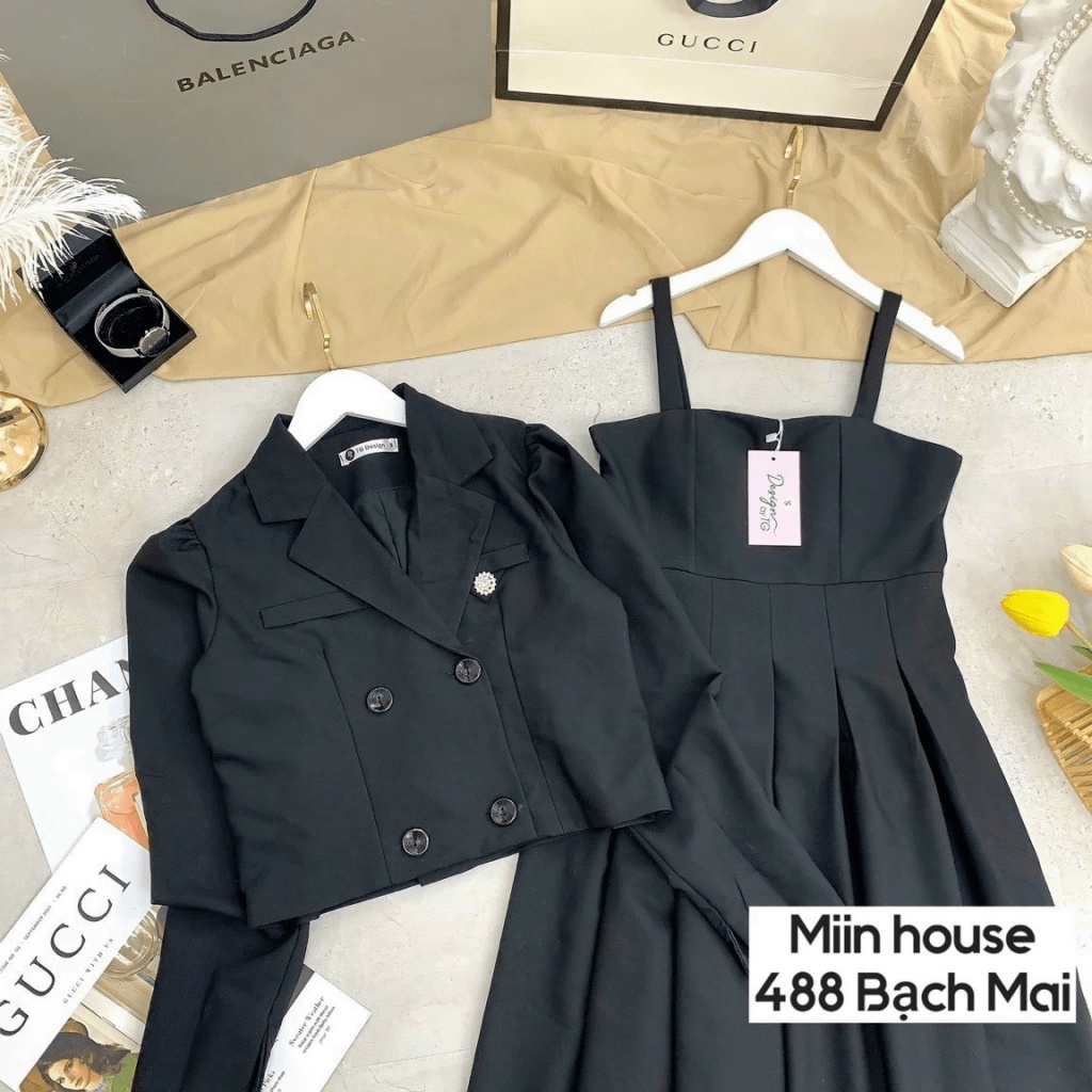 SET BỘ TRANG PHỤC NỮ DÀI KÈM ÁO VEST SIÊU XINH THỜI TRANG NỮ CÁ TÍNH HOTTREND HHP