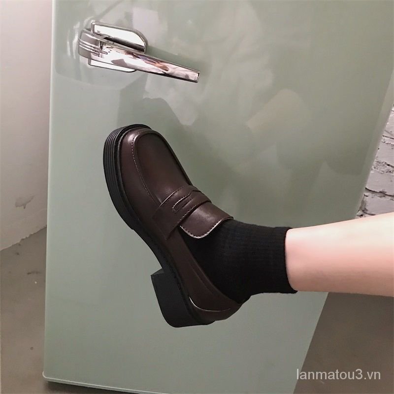 Giày Da Nữ Mũi Vuông Phong Cách Nhật Bản 2021 | BigBuy360 - bigbuy360.vn