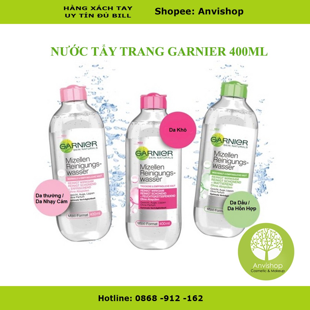 Nước tẩy trang Garnier 400ml