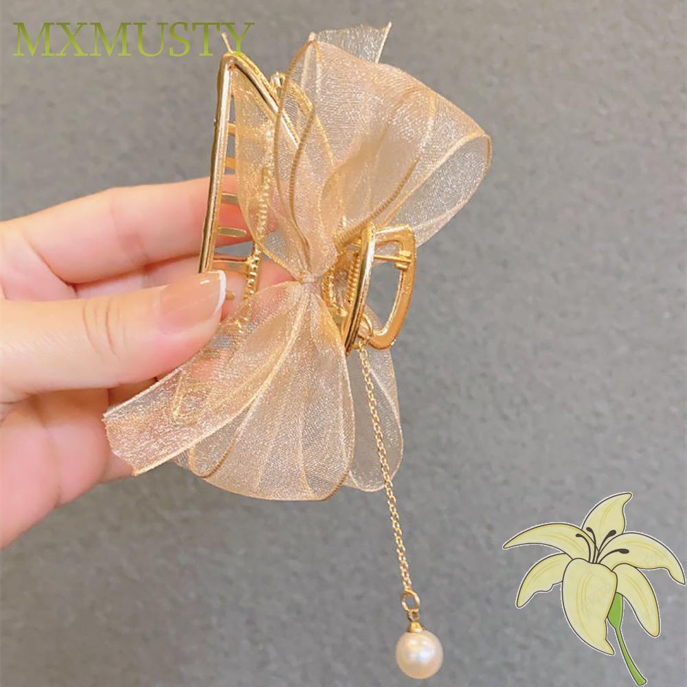 Kẹp Tóc Hình Nơ Phối Ren Thời Trang Cho Nữ
