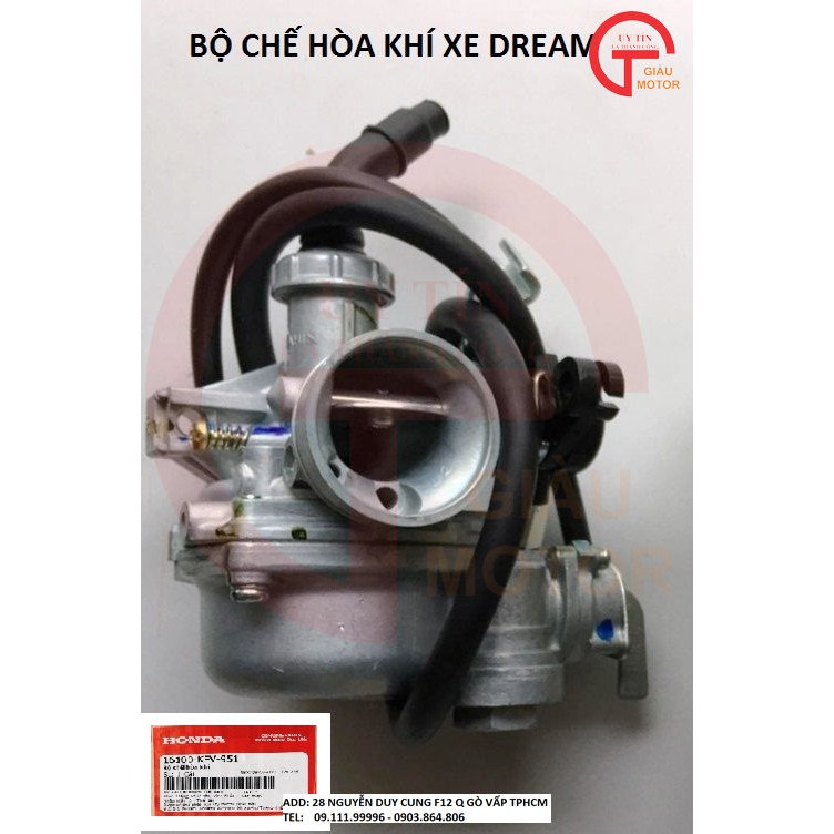 HONDA OD - BỘ CHẾ HÒA KHÍ XE DREAM