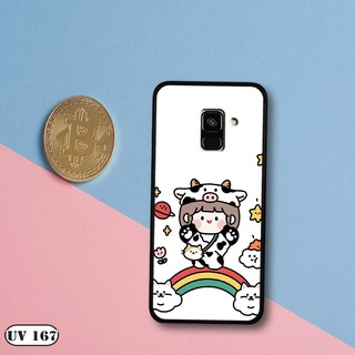 Ốp lưng nhám Samsung Galaxy A8 Plus - in hình
