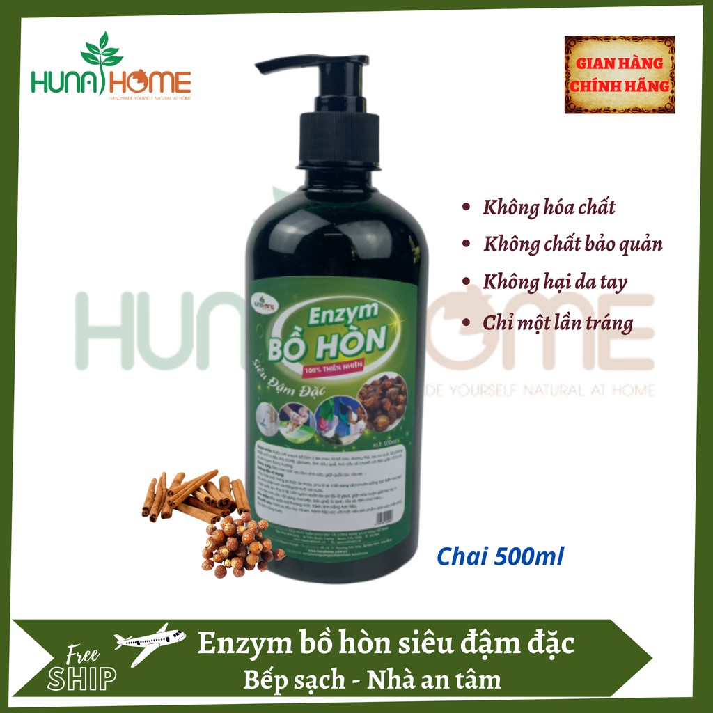 Nước Tẩy Rửa Đa Năng Enzym Bồ Hòn Huna Home 500ml