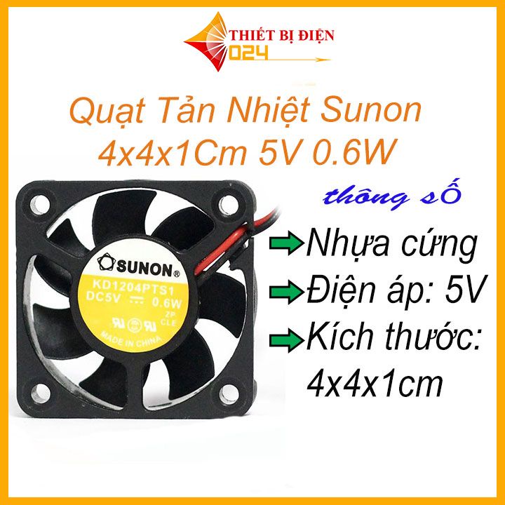 Quạt Tản Nhiệt Sunon 4x4x1Cm 5V 0.6W