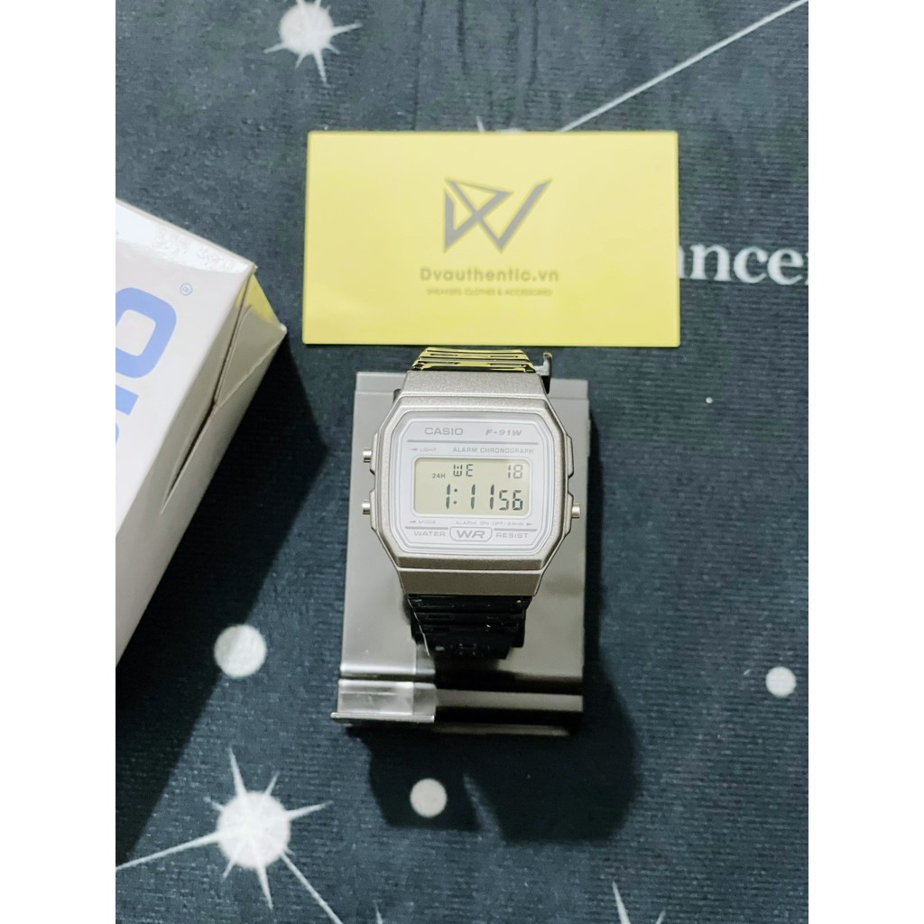 ĐỒNG HỒ UNISEX CASIO F-91W F91WS8CF DÂY NHỰA HUYỀN THOẠI CHÍNH HÃNG
