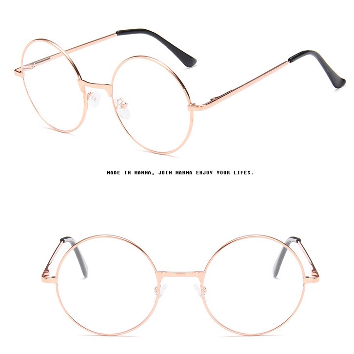 【HENGHA】COD Retro Vintage Round Metal Frame Eyeglasses Myopia Glasses Women/Men