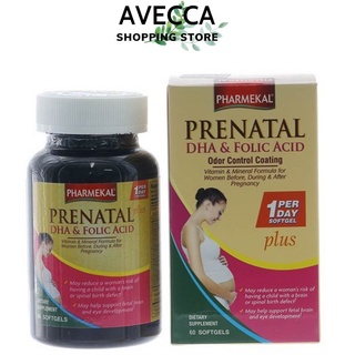 Thực Phẩm Chức Năng Viên Uống Hỗ Trợ Thai Kỳ Pharmekal Prenatal DHA And Folic Acid ( 60 Viên/ hộp)