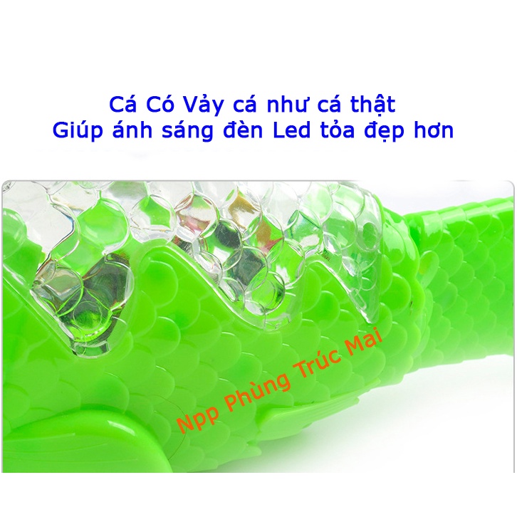 Lồng đèn trung thu cá chép có đèn vẫy đuôi chạy được cá robot cá điện vui tết trung thu truyền thống