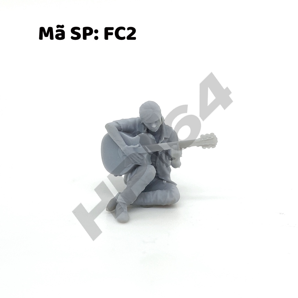 Mô hình nhân vật thô chưa sơn tỉ lệ 1/64 Female Camper