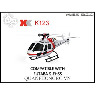 Máy bay trực thăng WLtoys XK K123 6CH Brushless AS350 Scale RC Helicopter RTF (Brushless Motor)