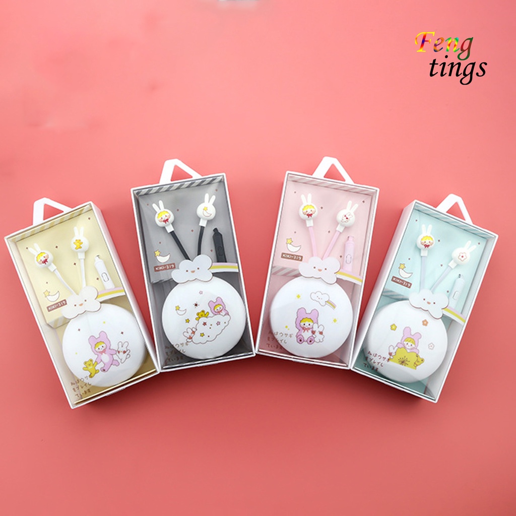 Tai Nghe Nhét Tai Giảm Tiếng Ồn Hình Thỏ Dễ Thương Có Dây Cho Điện Thoại f1