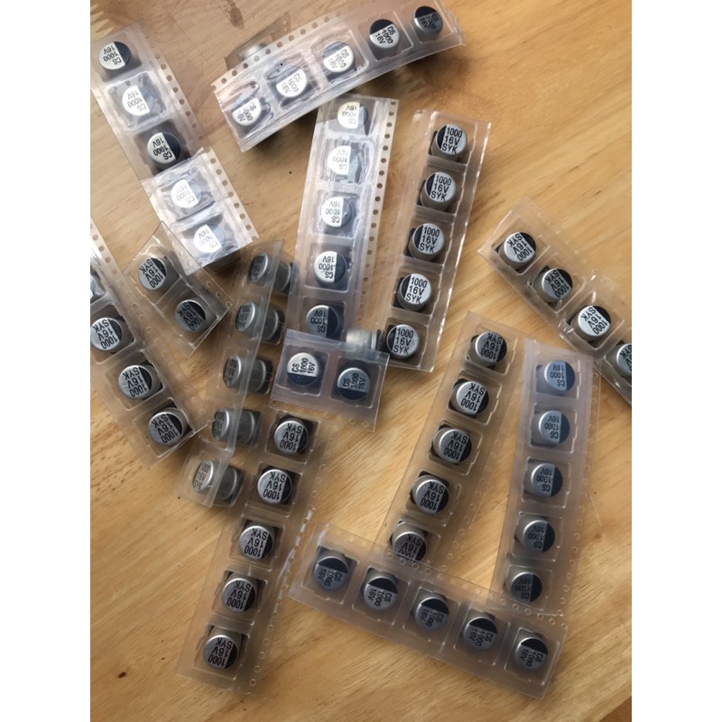 Tụ nhôm 1000uF 16V - kích thước 10x10x10 mm- 5 con