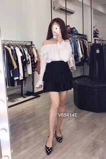 Chân váy dập ly 2 tầng