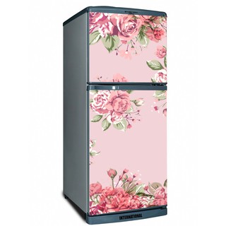 DECAL DÁN TỦ LẠNH - HOA VĂN HOA