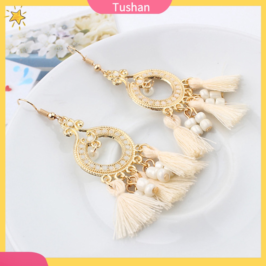 Khuyên tai tua rua phong cách bohem cổ điển dành cho nữ
