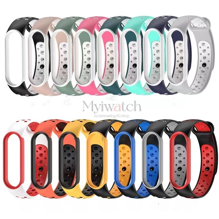 Dây Đeo Thay Thế Chất Liệu Silicon Màu Trơn Cho xiaomi mi band 5 6
