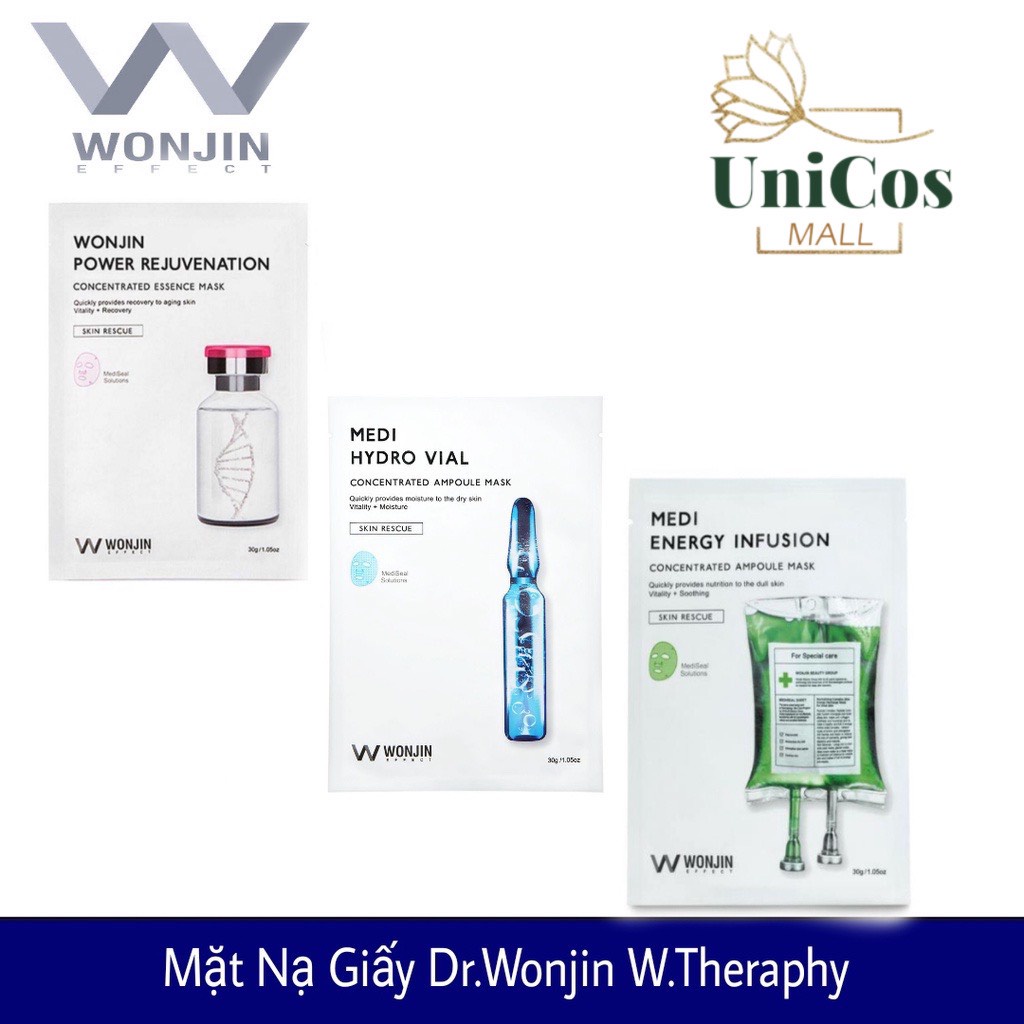 Mặt nạ phục hồi da Wonjin - Mặt nạ Wonjin hộp 10 miếng / Miếng lẻ - Hãng Dr. Wonjin