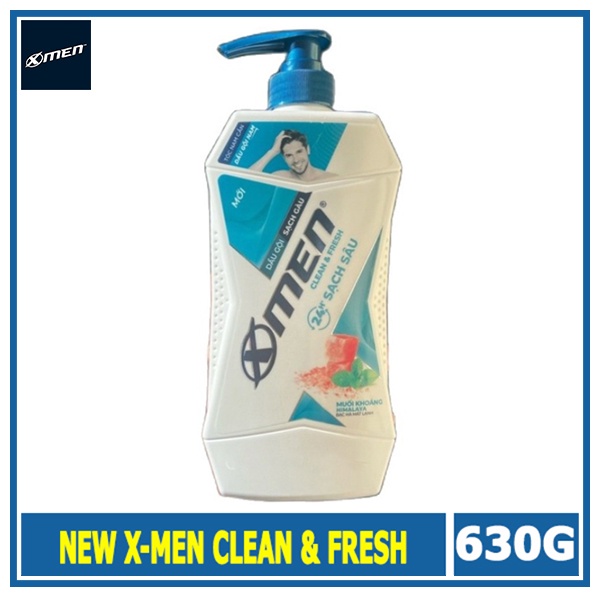 Dầu gội Xmen Clean & Fresh 24h Sạch Sâu 630gr - [Muối khoáng Himalaya]