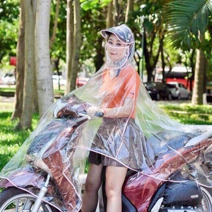 áo mưa trong suốt 1 đầu