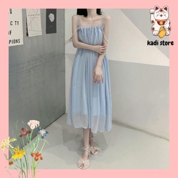 Vip (ORDER) VÁY MAXI NỮ, VÁY NỮ HAI DÂY CHẤT VẢI VOAN TƠ ÓNG ĐIỆU ĐÀ