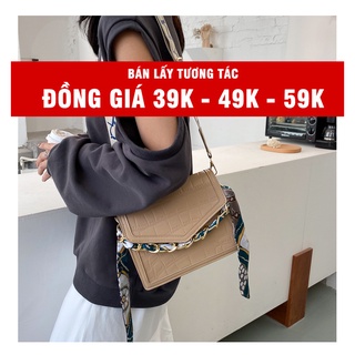 Túi xách nữ túi đeo chéo dây đeo đan chéo lụa phong cách retro năng động 4 màu lựa chọn- TXN03