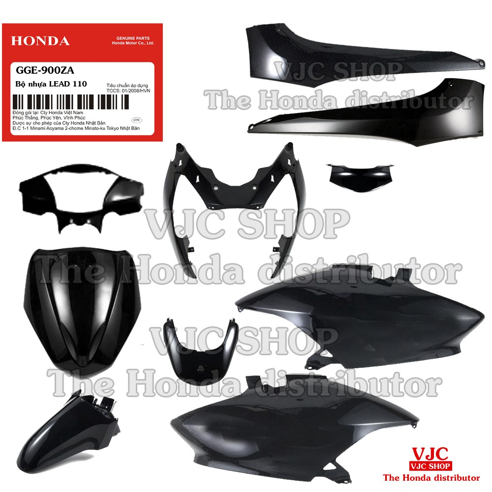 Honda LEAD 110cc  - Trọn bộ vỏ nhựa màu cho xe máy gồm 10 chi tiết nhựa sơn