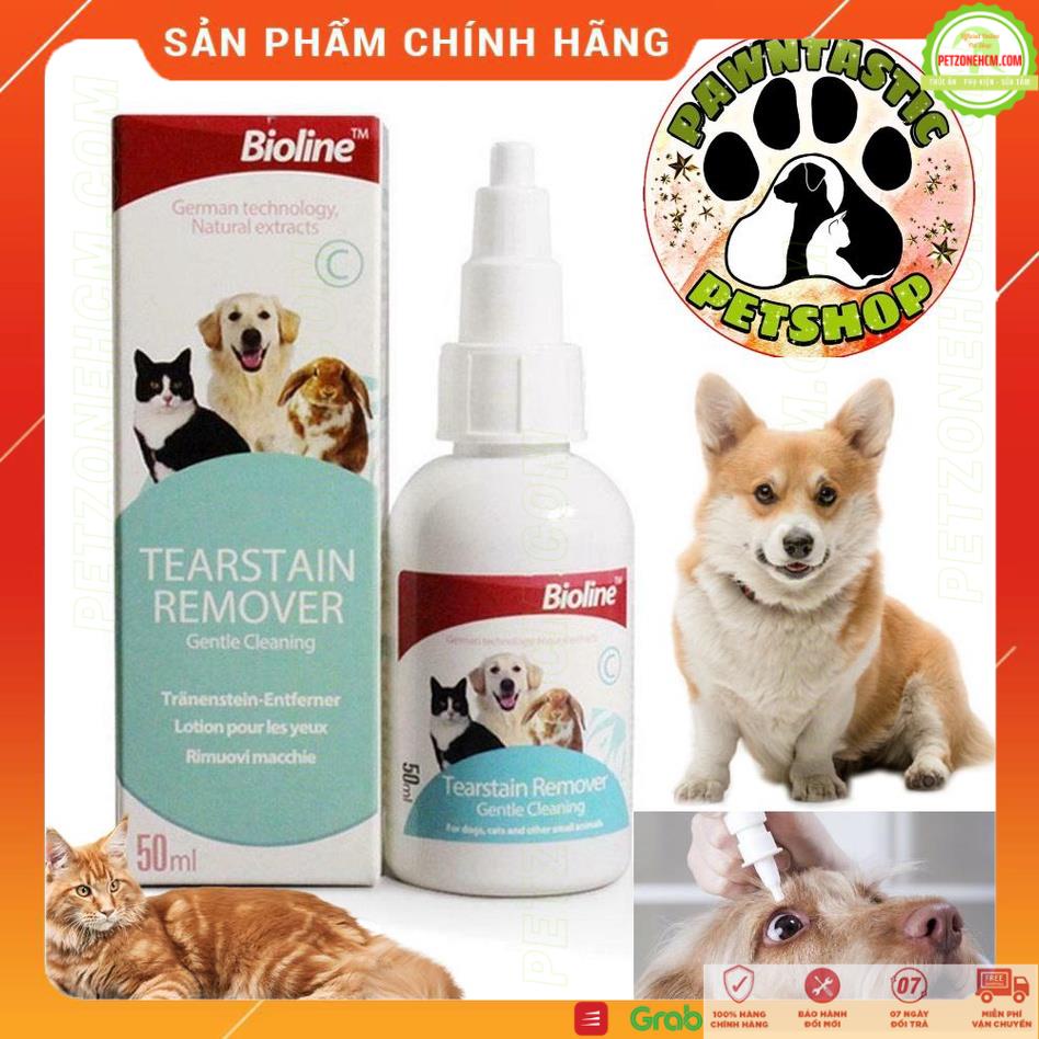 BIOLINE Tear Stain Remover - 50ml ️ FREESHIP ️ Nhỏ vệ sinh viền mắt cho chó mèo