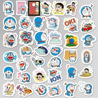 Set 10 miếng doreamon dan nón bảo hiểm vali, laptop,..