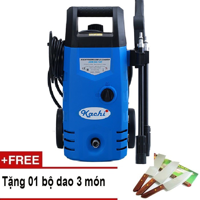 Máy Phun Xịt Rửa Cao Áp Tự Hút Nước Kachi 2018 + Tặng 1 Bộ Dao 3 Món