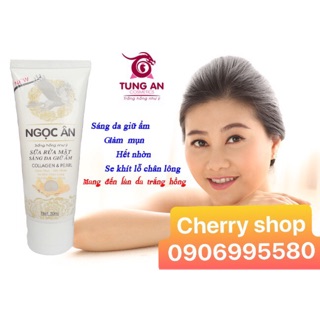 Sữa rửa mặt sáng da, Giữ ẩm, Giảm mụn, Hết nhờn, Se khít lỗ chân lông Ngọc ân (50ml) hoá đơn đỏ