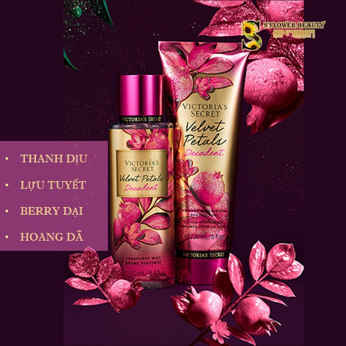 Xịt Thơm Toàn Thân Victoria’s Secret Body Mist - Love Spell  Bare Vanilla  Velvet Petals Decadent