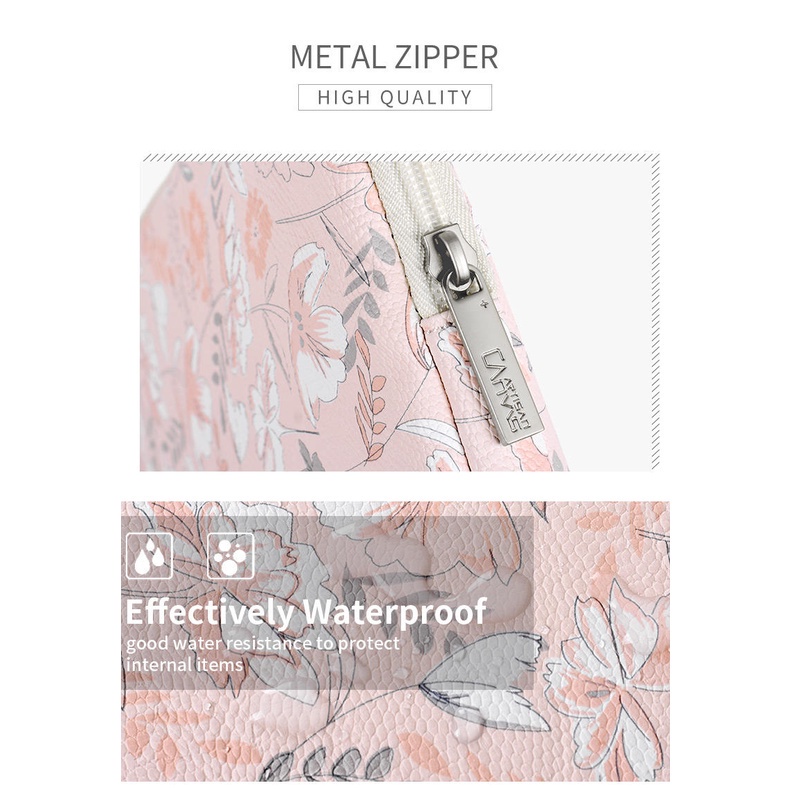 CanvasArtisan Bao Da Máy Tính Bảng Chất Liệu Chống Thấm Nước Họa Tiết Hoa Màu Hồng Cho Surface Air Pro 11 / 12 / 13 / 14 / 15 inch