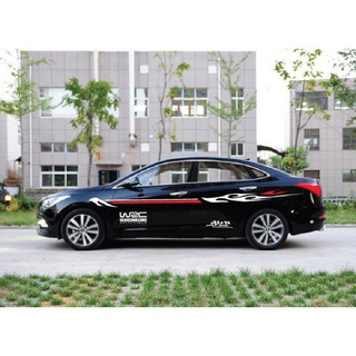 Tem xe ô tô thể thao TS02 (trắng vàng)