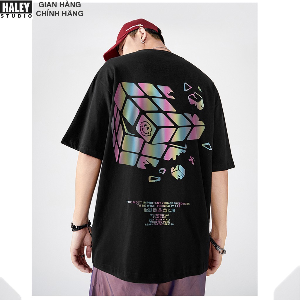 Áo Thun Phản Quang 7 màu MIRACLE Unisex Form Rộng Nam Nữ phong cách Hàn Quốc TN269 Haley
