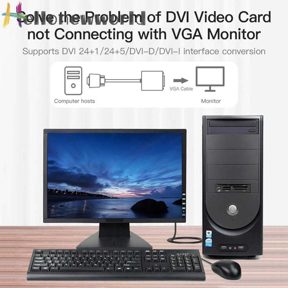 VENTION Cáp Chuyển Đổi Dvi 24 + 1 Sang Vga 1080p Cho Laptop Pc