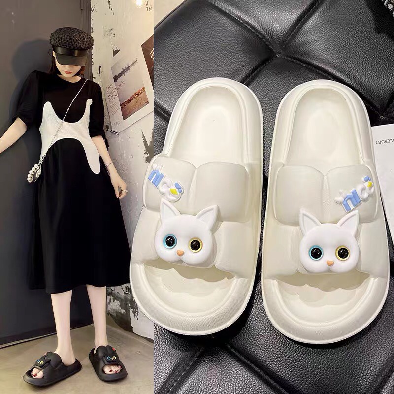 Dép bánh mì nữ quai ngang MEO bản cao cấp - Dép ulzzang êm chân phong cách Hàn Quốc 006