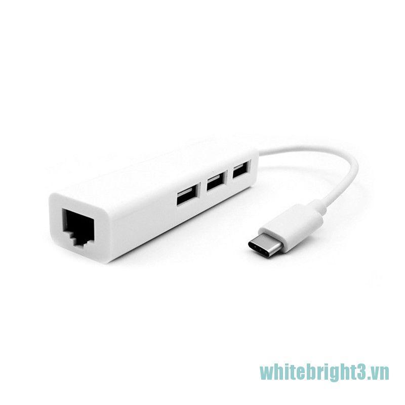 Bộ Chuyển Đổi Usb-C 3.1 Sang Usb 3.0 Hub Ethernet Lan Rj45 Cho Macbook Us