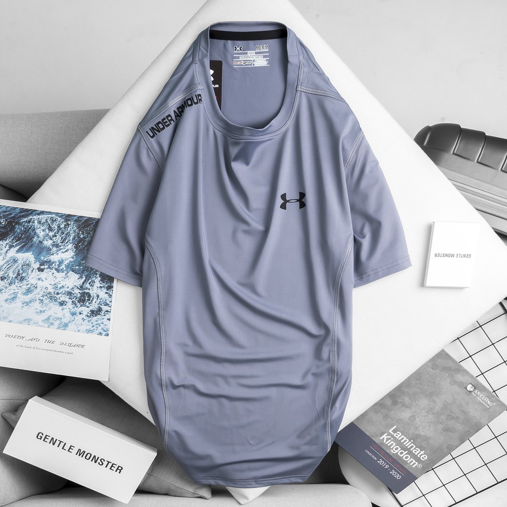 Áo thun lạnh thể thao nam cao cấp, chất thun poly co dãn 4 chiều thoáng mát,vải mịn, không xù lông, không bai màu - AT37 | BigBuy360 - bigbuy360.vn