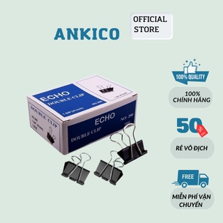 Kẹp giấy echo kẹp bướm nhiều loại 15mm ,19mm , 25mm , 32mm , 41mm , 51mm ankico